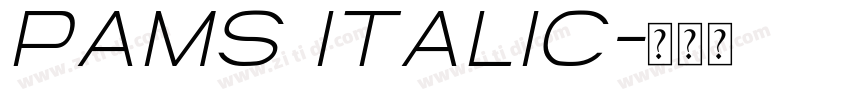 Pams Italic字体转换